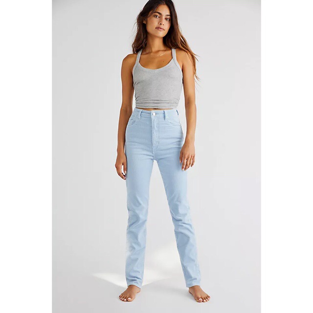 Nwt Rolla's 26" Sky Blue Cord Dusters High Rise Slim Pants